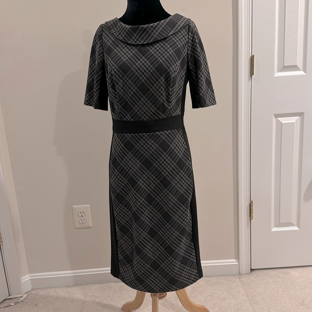 WHBM Plaid dress with collar